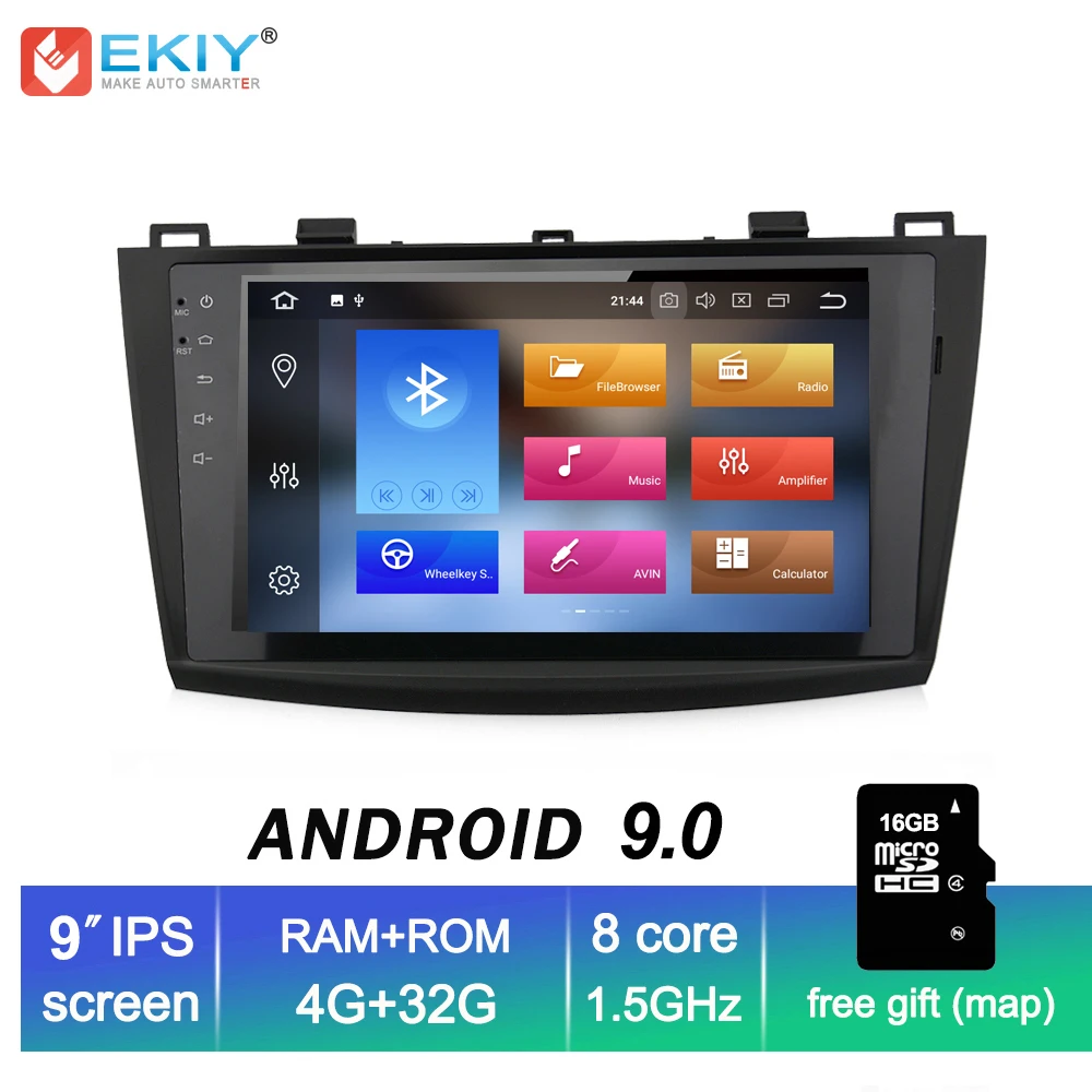 EKIY 9 ''IPS 2 Din Android 0 автомобильное радио для MAZDA 3 2009 2010 2011 2012 GPS Navi Wifi авто стерео