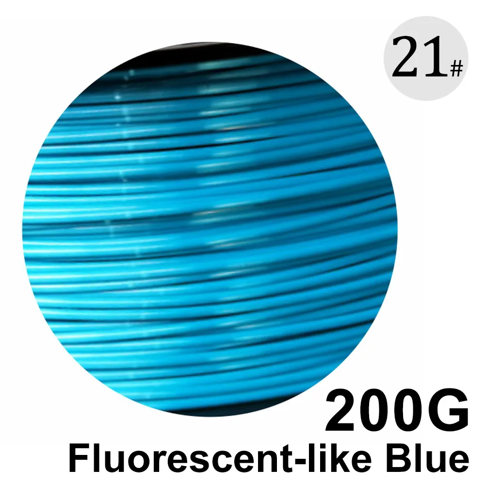 Fluorescent-like BU Noulei 200 г 3D принтер нить блестящая Pla 1,75 мм шелковистый насыщенный блеск 24 цвета 3D шелковая печать материал - Цвет: Fluorescent-like BU