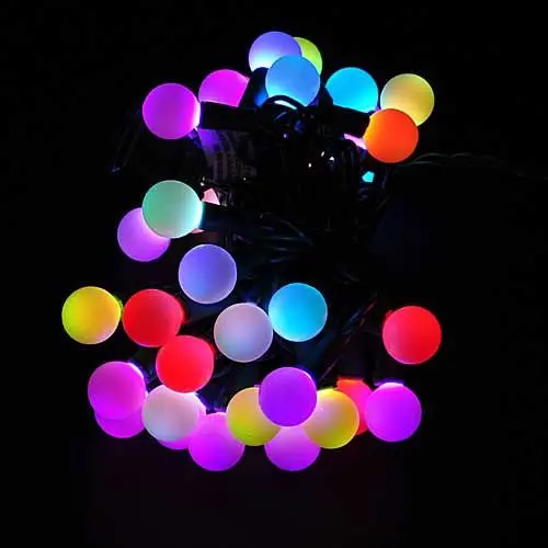 

New Multi-color Changing LED RGB Ball String Christmas Xmas Lights Belt Light For Indoor and Outdoor Decoration