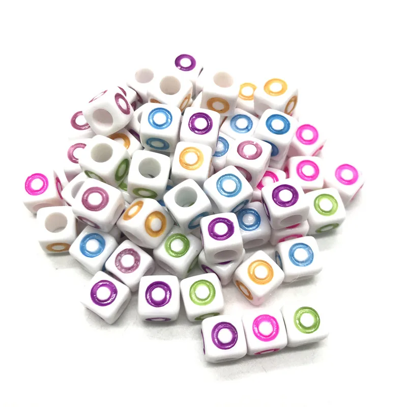 

50pcs 7x7mm 26 Letter Beads Square Shape Alphabet Letter Beads Charms Bracelet Necklace For Jewelry Making Accessories #OOO