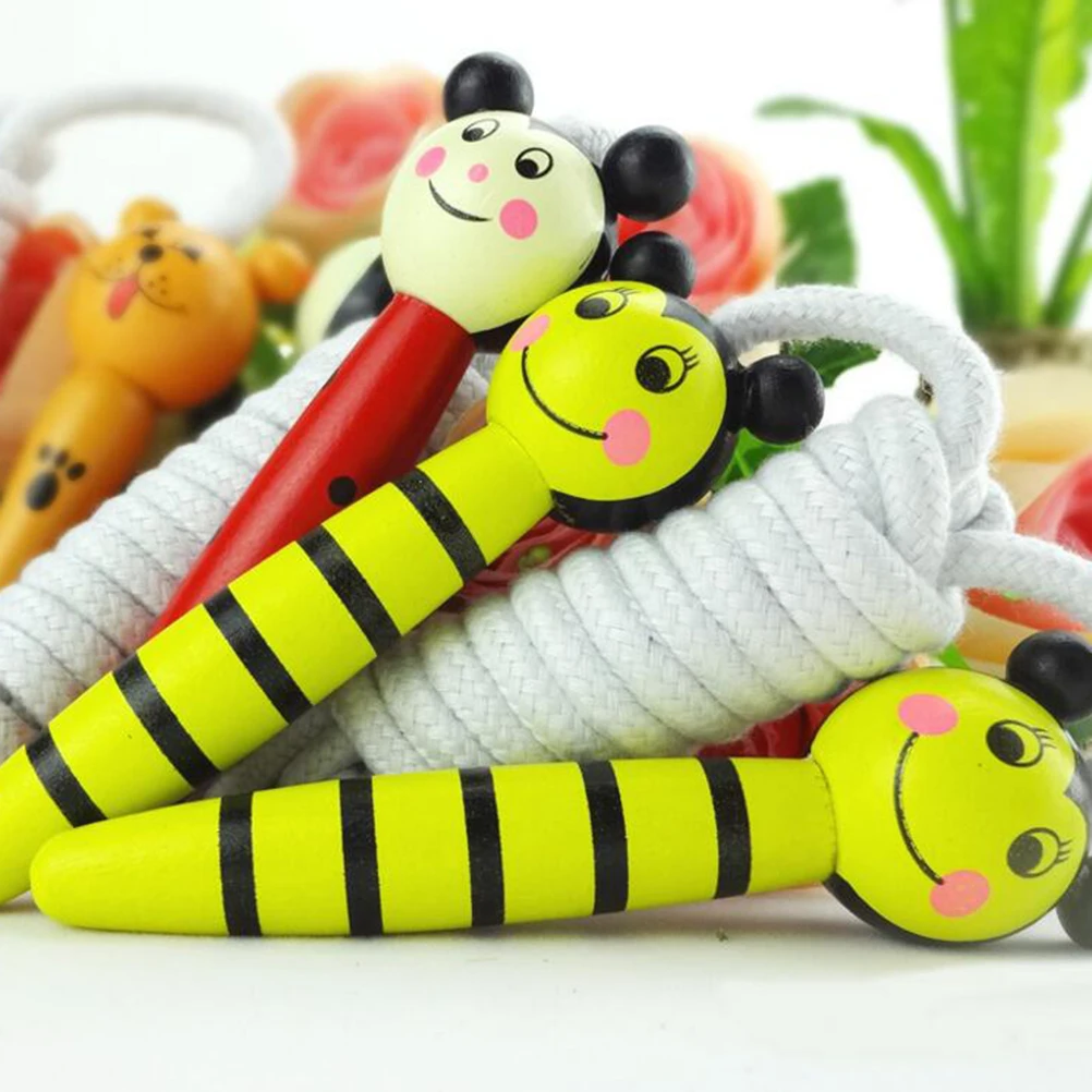 

Pizies 2.1M Cartoon Handled Jumping Rope Developmental Kawaii Lovely Skip Skipping Rope Cord Standard Fitness Kids Outdoor Game