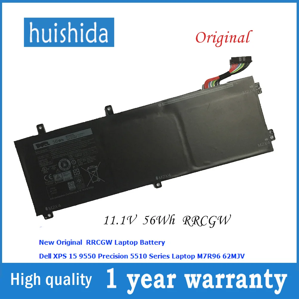 11 4 в 56 Вт/ч RRCGW новый оригинальный аккумулятор для ноутбука Dell M7R96 62MJV Precision 5510 XPS 15