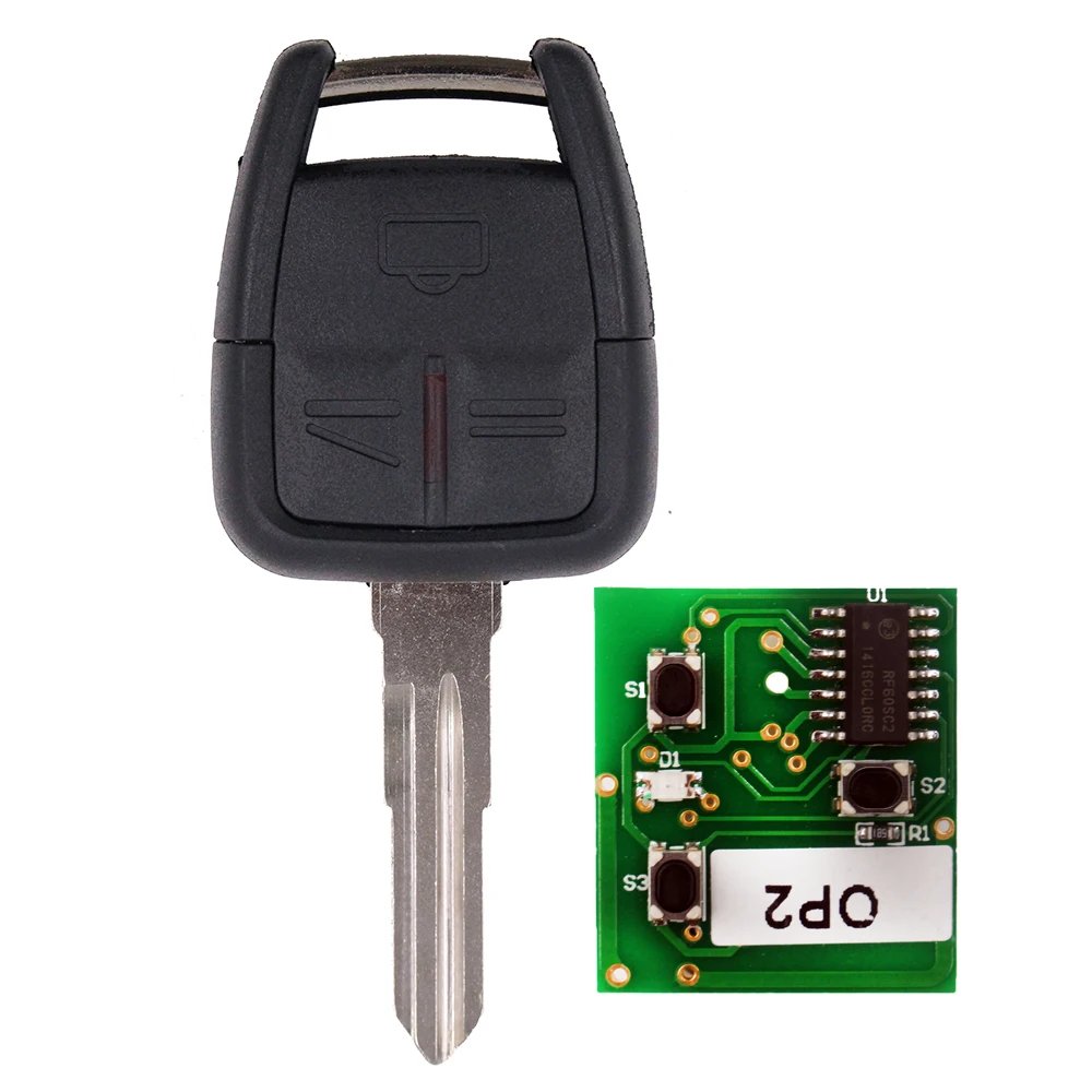 Keyecu дистанционного ключа автомобиля Fob 3 кнопки 433,92 МГц ID40 для Opel Vauxhall, GM#24424728, YM28 лезвие