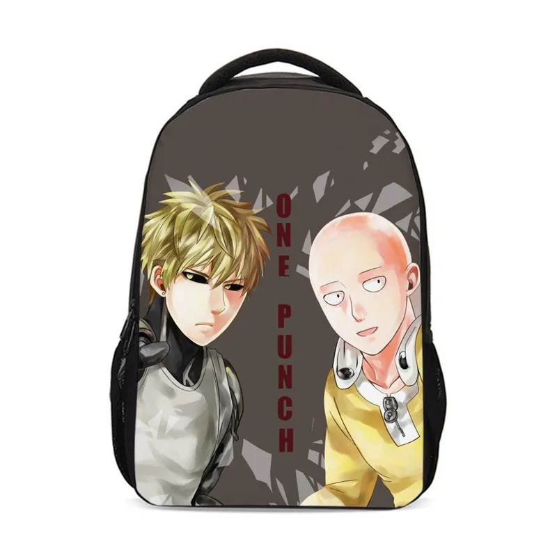 Рюкзак в японском стиле с принтом ONE PUNCH MAN Saitama забавный рюкзак Детская сумка для