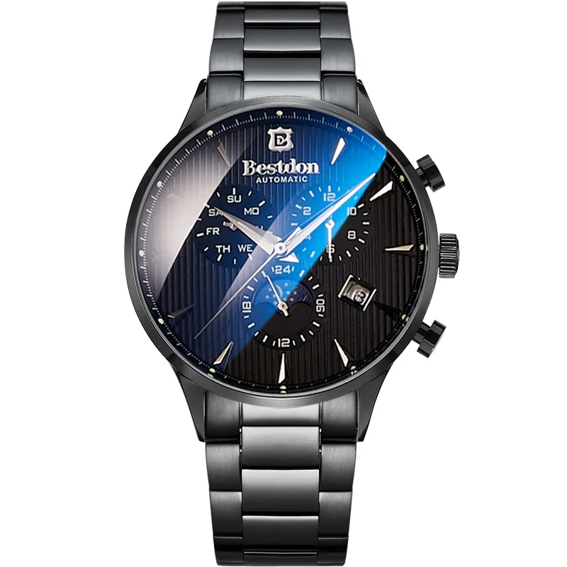 Механические Мужские наручные автоматические часы в стиле ретро мужские