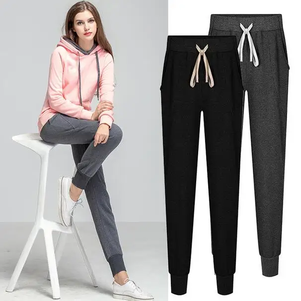 2019 зимние теплые флисовые спортивные брюки женские горячие свободные джоггеры