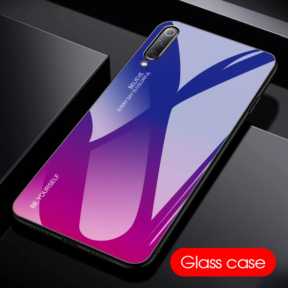 Градиентный чехол из закаленного стекла для Xiaomi mi 9 SE 8 Lite mi 8 Lite mi 9 противоударный чехол для телефона для Xiaomi mi 9SE mi 9 mi 9 9t Pro Чехол
