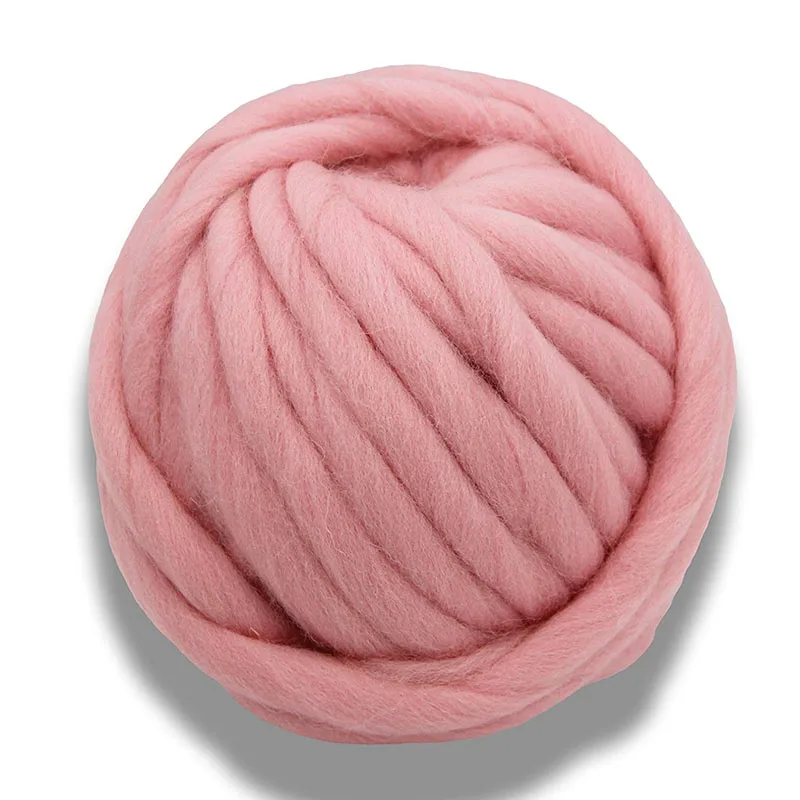 Jeebel 250g/Ball Wool Chunky Yarn Super Thick Natural DIY Bulky Arm Roving Knit Blanket Hand Knitting Spin Yarn DIY Blanket 60M