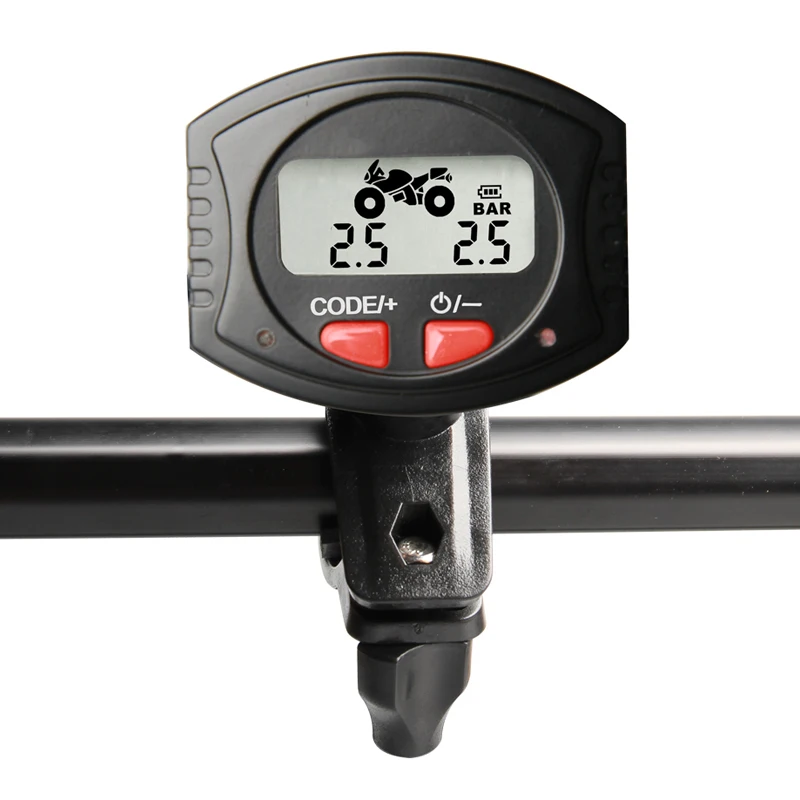 Мотоцикл TPMS подходит для 2 колес, водонепроницаемый заряжаемый ЖК-кронштейн PSI/BAR система контроля давления в шинах