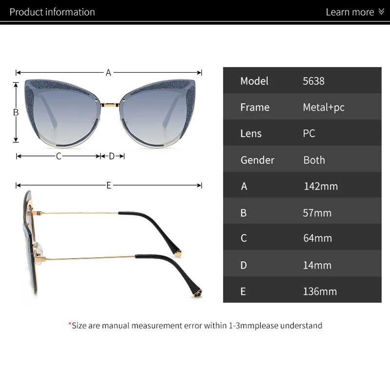 Корейские модные солнцезащитные очки кошачий глаз женские небольшие в
