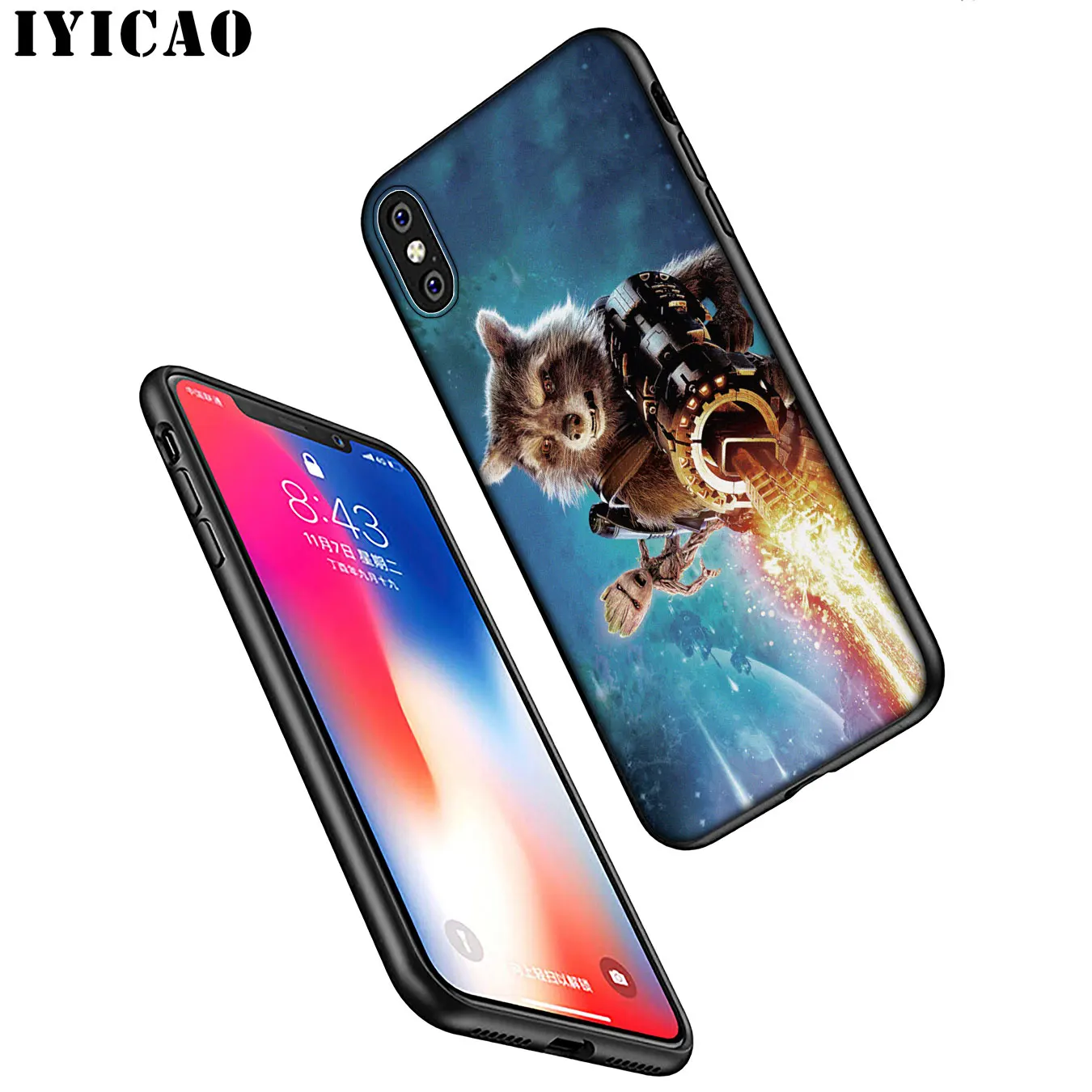 IYICAO защитный чехол для Galaxy Marvel мягкий силиконовый iPhone XR X XS 11 Pro Max 6 6S 7 8 Plus 5 5S SE |
