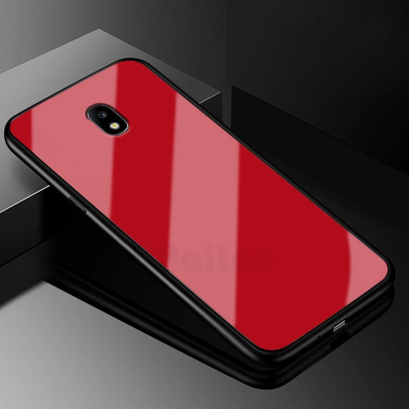 UPaitou роскошный чехол из закаленного стекла для samsung Galaxy J7 J5 J3 Pro J4 Prime J6 Plus TPU бампер