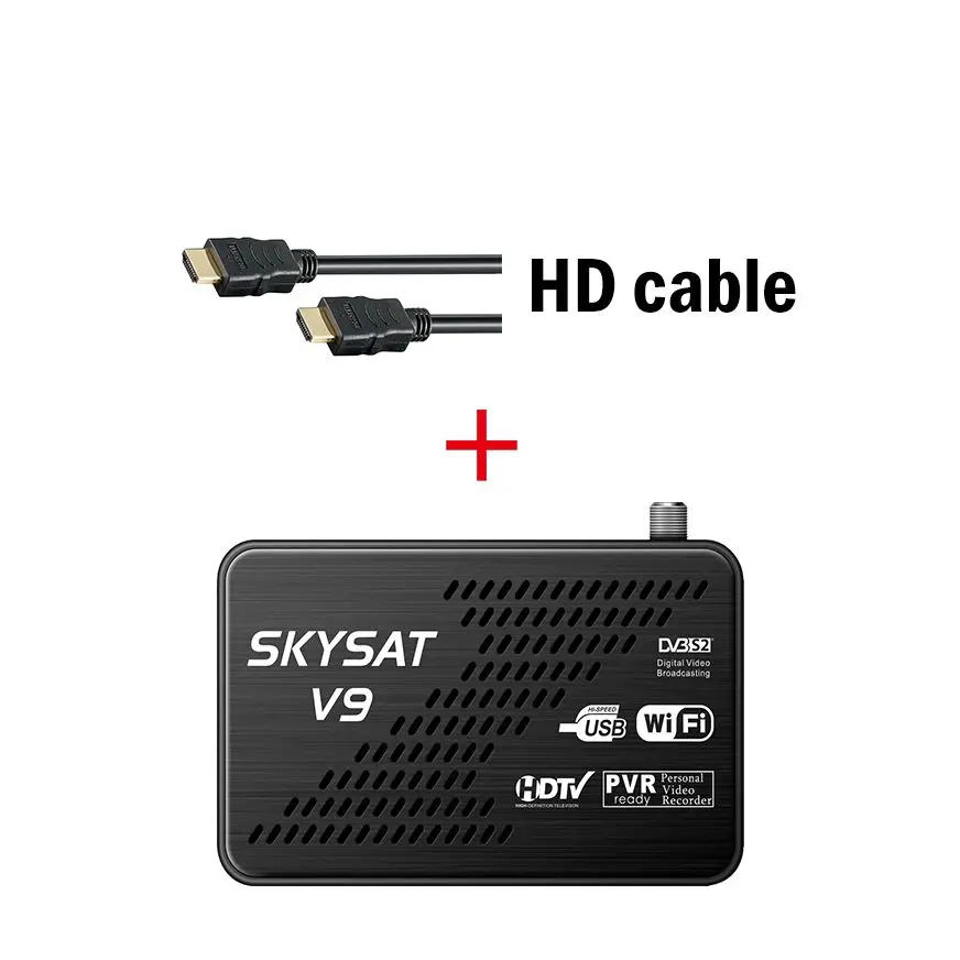 [5 шт.] рецептор DVB S2 спутниковый приемник Поддержка Cline Cccamd сервер Испания Powervu Biss SKYSAT V9 PK Freesat V7 - Цвет: V9 HD Cable