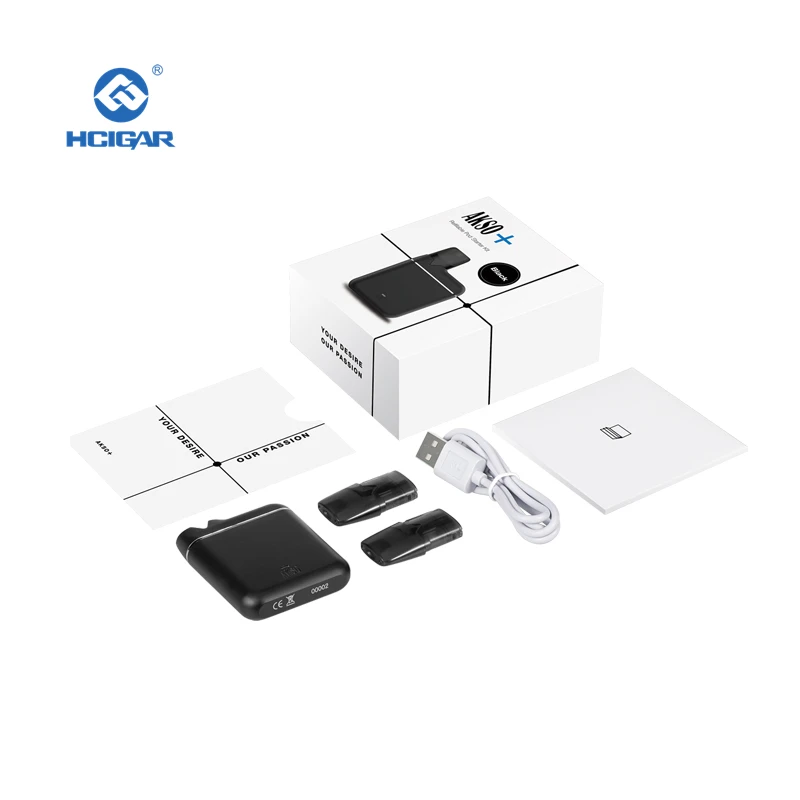 HCIGAR AKSO Plus Pod Kit 850 мАч встроенный аккумулятор и 1,4 мл многоразовый pod vape коробка с воздушным приводом pod система электронной сигареты