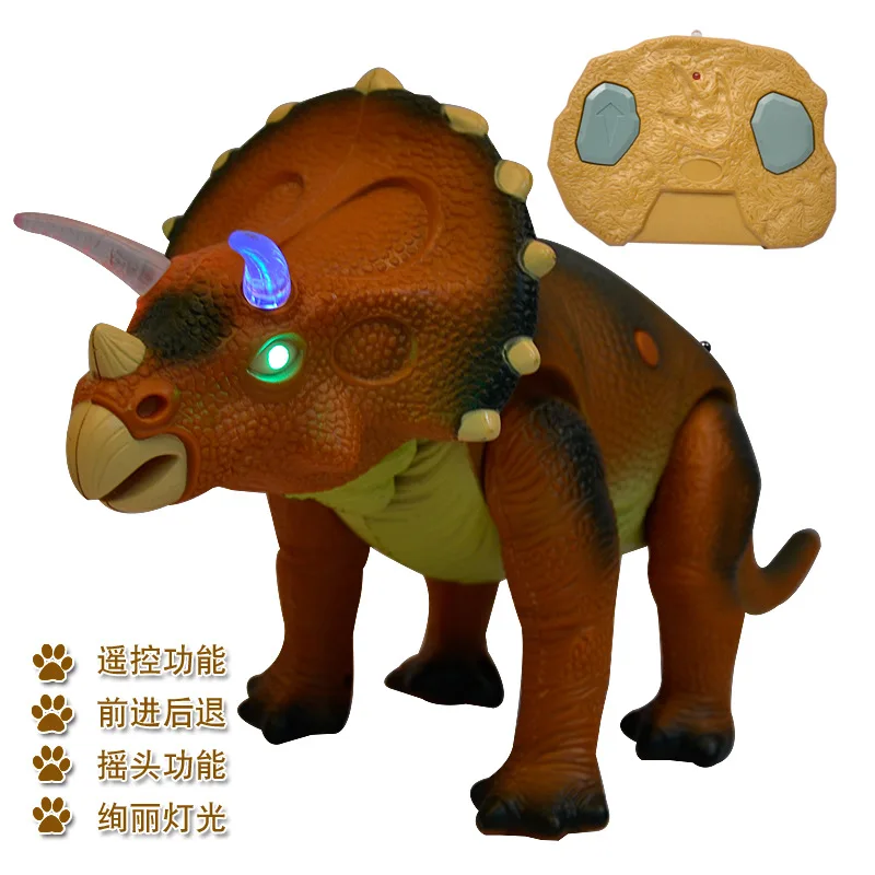 Электронный динозавр игрушка есть звук освещение может ходить моделирование