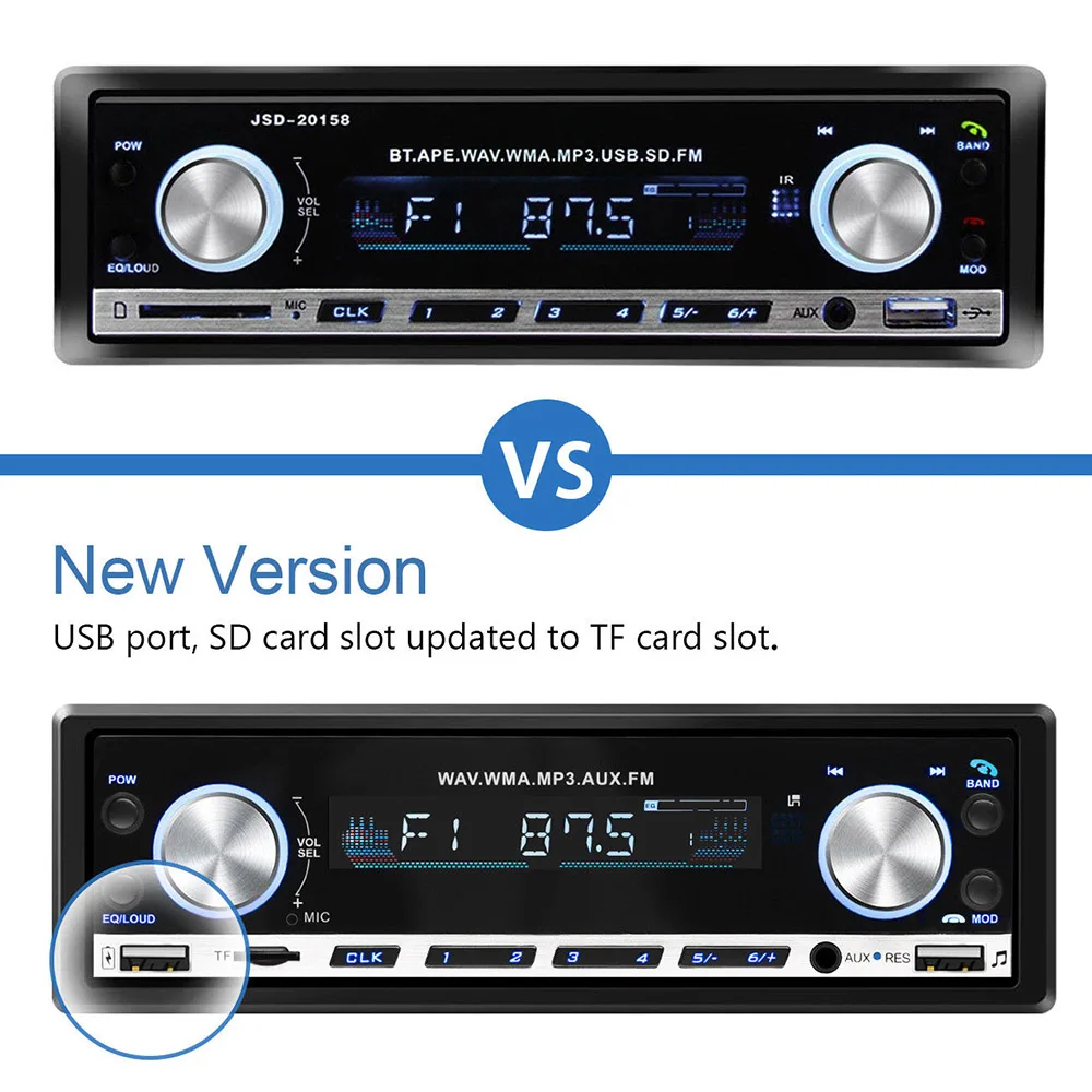 Автомагнитолы MP3 Bluetooth руки игрока-свободнее Плагин карты FM с Chargerd телефон 1 Din музыки в тире