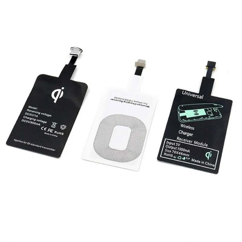 Qi Беспроводное зарядное устройство приемник зарядное устройство с ресивером Pad Coil для Lightning Dock Andriod Micro usb type C