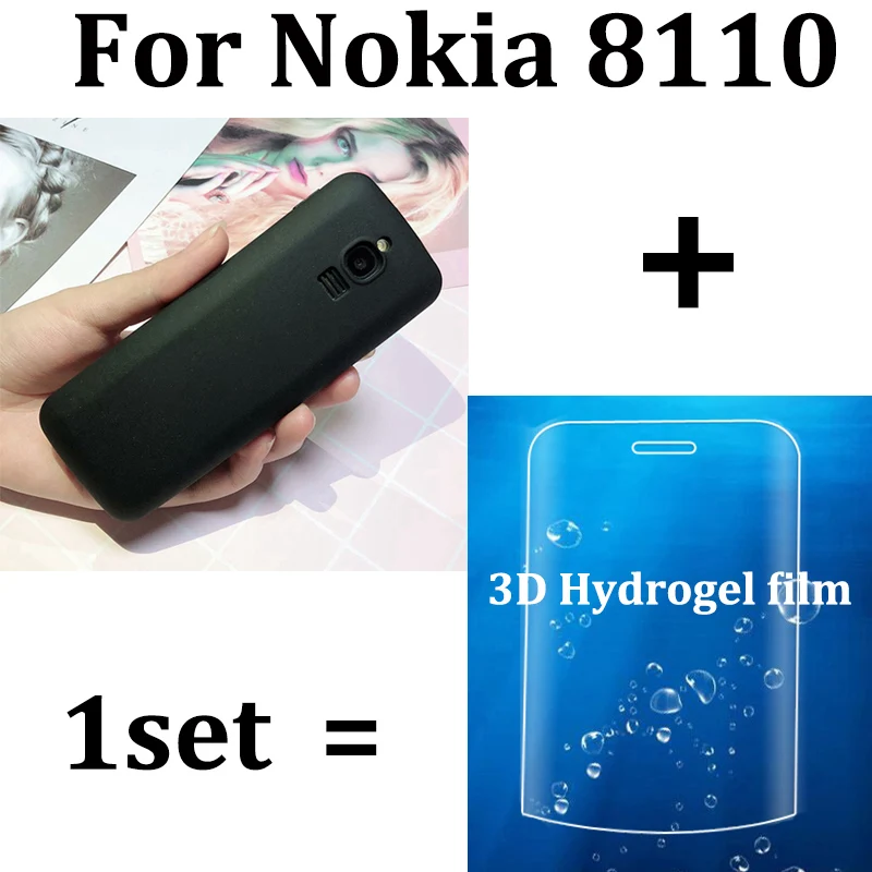 Для Nokia 8110 чехол ультра тонкий силиконовый мягкий задний Чехол+ 3D Гидрогелевая пленка узорчатые телефонные чехлы для Nokia TA-1059 оболочка пленка