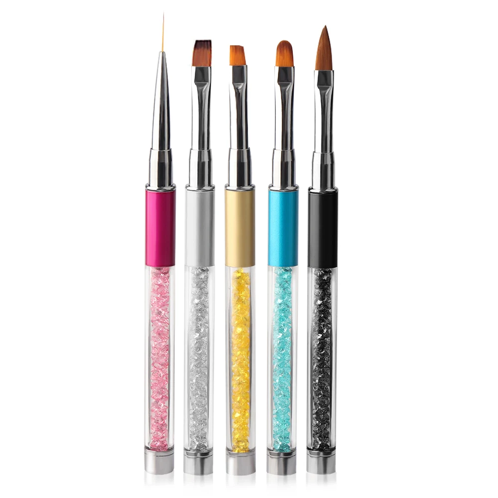 Цельнокроеное платье ногтей UV GEL Кристалл акриловая Живопись Рисунок Pen Лак для ногтей кисть инструмент