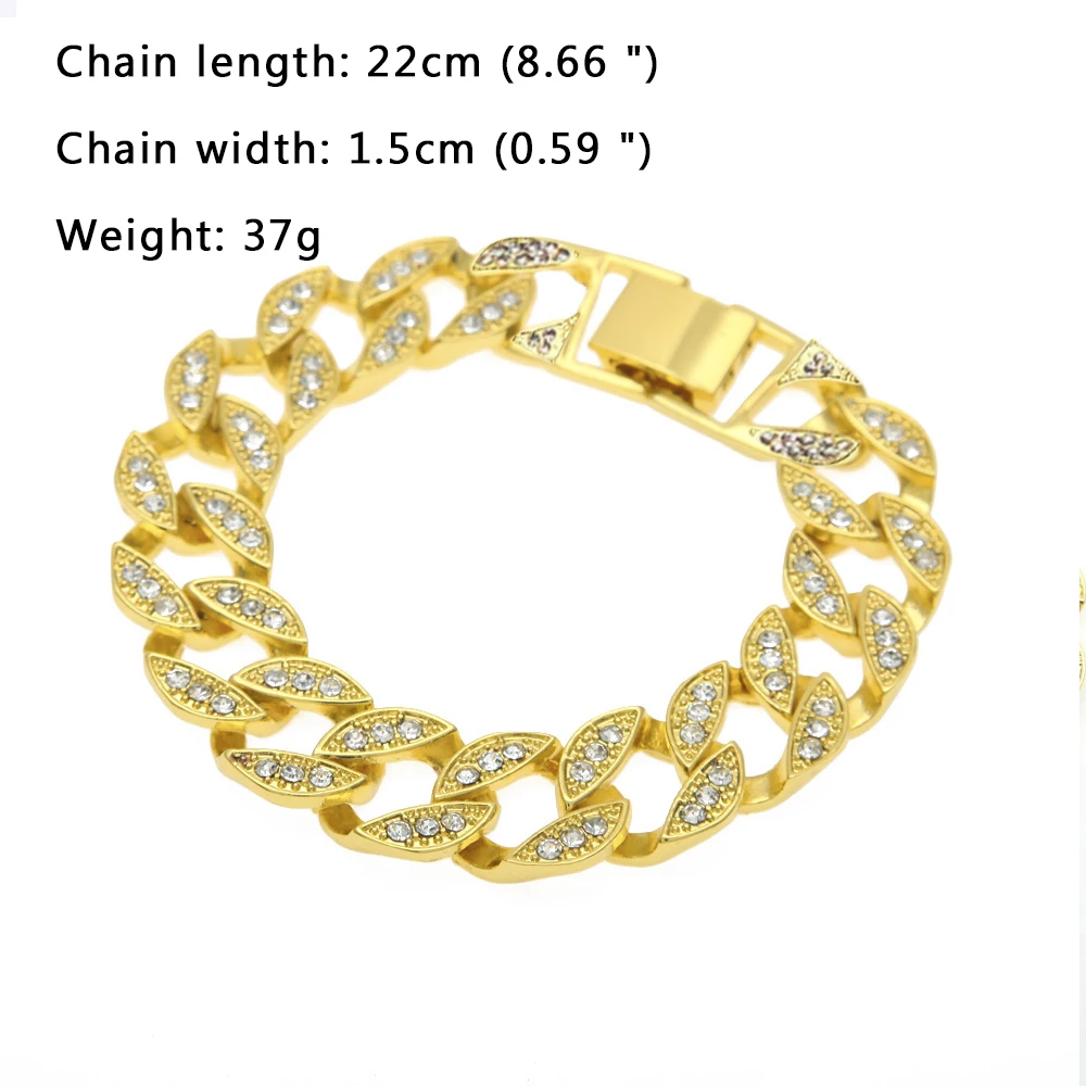 Мужские Ювелирные наборы 3 шт./компл. хип хоп Iced Out готовые часы имитация