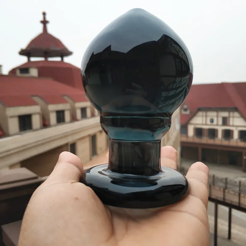 62mm Sexy Glass Anal Plug Massage Adult Gay Sex Toys for men Man Buttplug sexo anal butt plug male masturbator erotic toys | Красота и