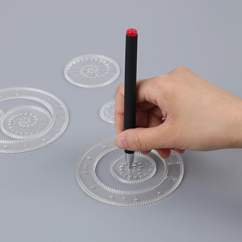25PCS 2019 New Hot Spirograph deluxe set Design Tin Set Draw Spiral Designs Interlocking Gears &amp Wheels draw educational toys | Игрушки и