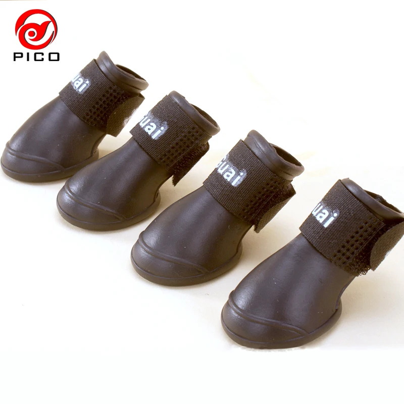 Резиновые силиконовые сапоги для собак 4 шт./лот|dog rain boots|pet shoespuppy shoes |