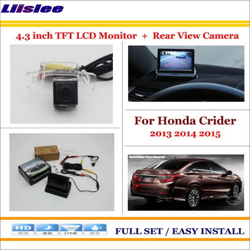 

Auto Camera For Honda Crider 2013-2015 Auto Back UP Reverse Camera 4.3" Color LCD Monitor Rearview Parking System