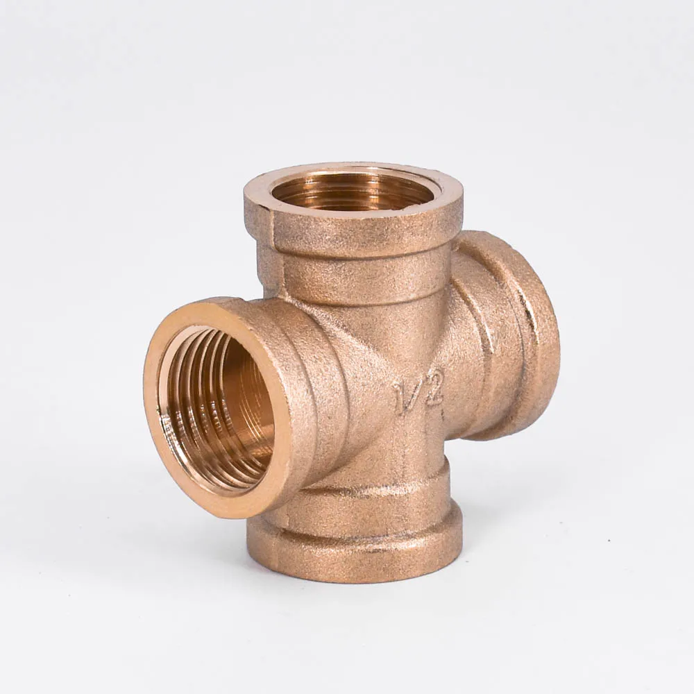 DN15 G 1/2 &quotBSP Женский Крест 4-ходовой латунный Соединительный соединитель адаптер |