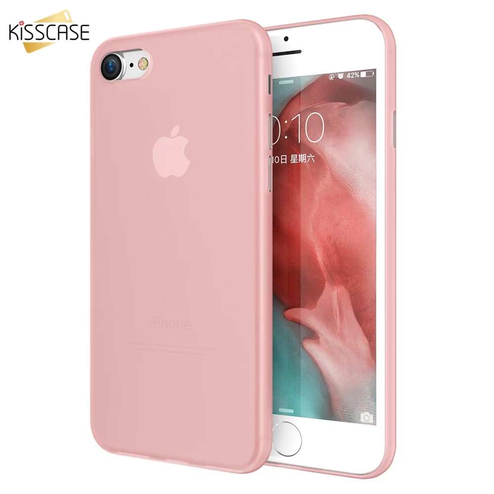 Прозрачный чехол KISSCASE из поликарбоната для iPhone 6 6s 7 8 Plus X Ультратонкий матовый
