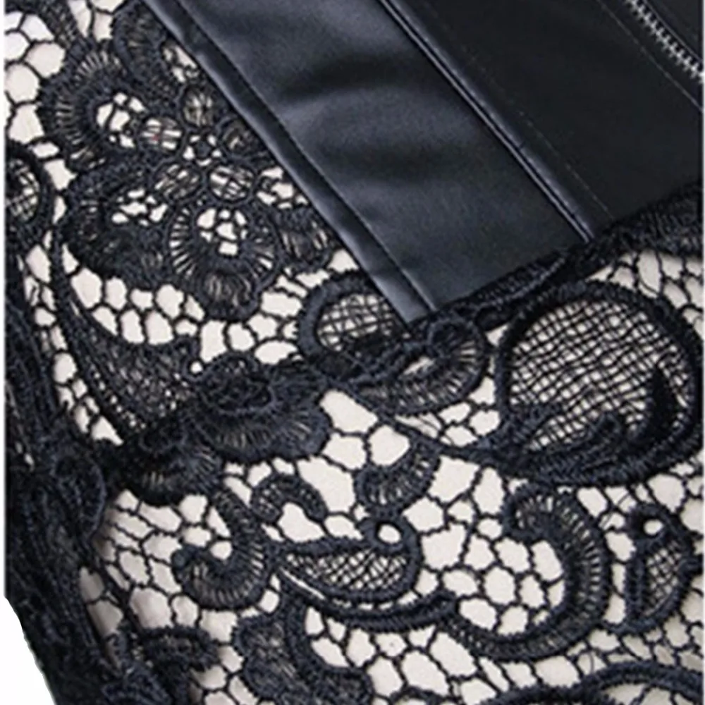 Корсет платье Burlesque сексуальный корсет в стиле стимпанк Черный из искусственной