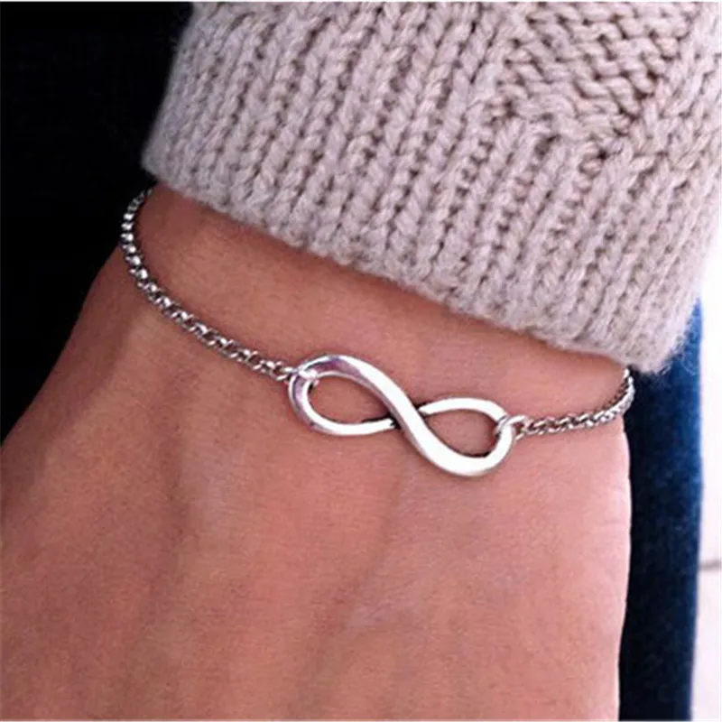 LC040 Горячая новинка 2017 Bijoux модный винтажный браслет Бесконечность 8 для женщин