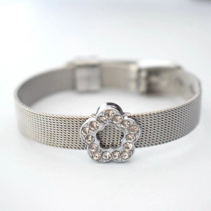 10 мм серебряные хрустальные цветы подвески плоские отверстия металлические