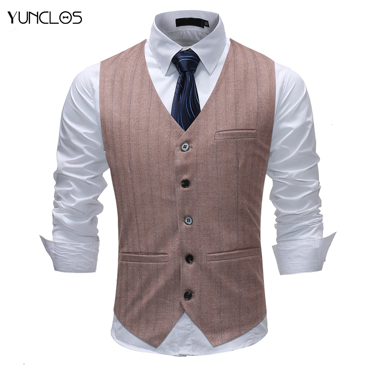 Жилет YUNCLOS мужской однобортный для свадьбы деловой формальный|Костюмные жилеты| |