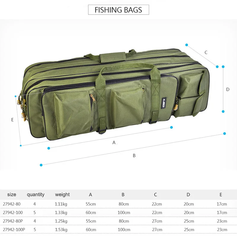 Уличная сумка для рыбалки 3 слойная многофункциональная из ткани Оксфорд