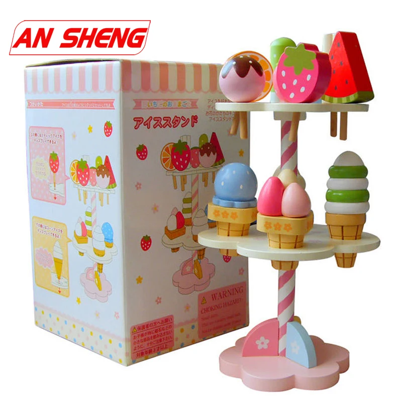 

New Baby Toys Simulation Magnetic Ice Cream Wooden Toys Pretend Play Kitchen Food Baby Infant Toys Food Birthday Christmas Gift