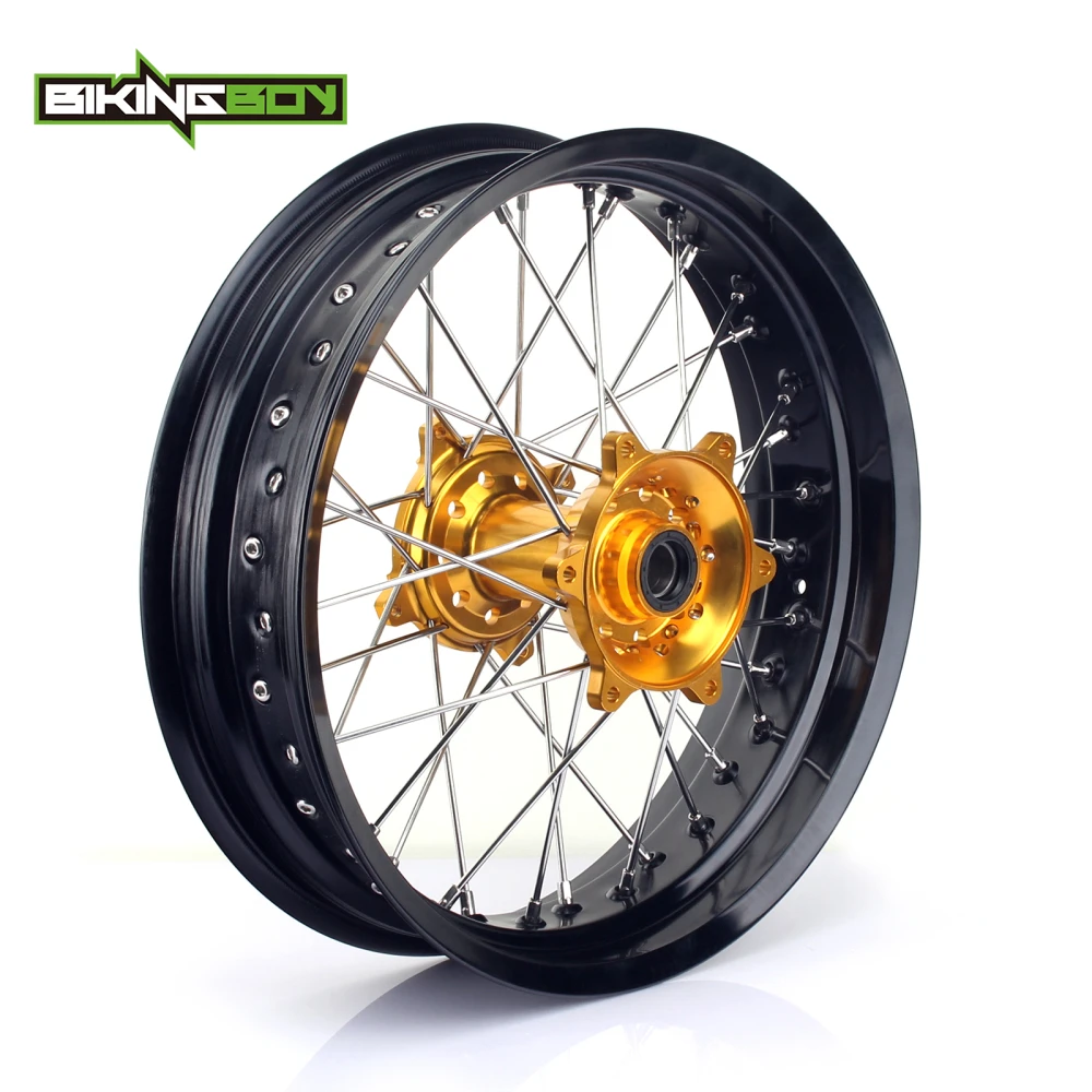 BIKINGBOY Supermoto 3 5 4 25 17 &quotпередний задний обод колеса ступица для Suzuki RMZ 250 07 19 RM Z 450 2005