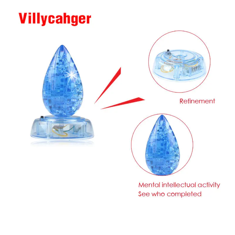 Free shipping Crystal Puzzle with Flash Light DIY Model Buliding Toy for Children Home Decoration - Water Drop 9010A | Игрушки и хобби