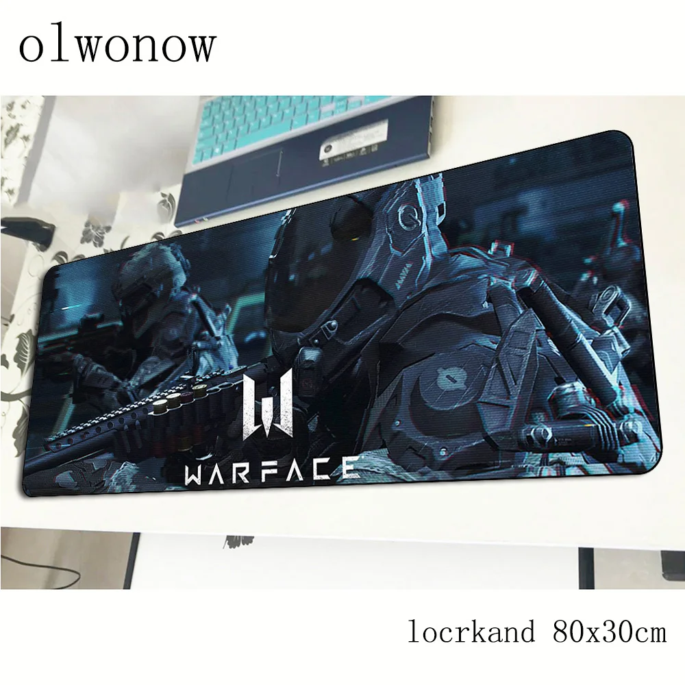 Красивый игровой коврик для мыши warface 80x30 см большой властный компьютерный