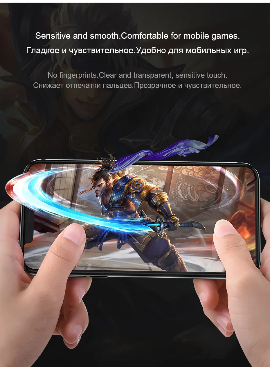 HOCO закаленное стекло высокой четкости для IPhone X ультра-тонкий полноэкранный не сломанный край для Apple IPhone стекло с мягкими краями пленка