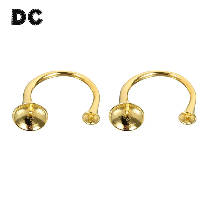 gold color 5 шт./лот, открывающиеся кольца, двойной кабошон(5 мм, 10 мм), ободок, поднос, кабошон, камея, сделай сам, кольцо на палец, ювелирные изделия, аксессуары - Цвет: gold color