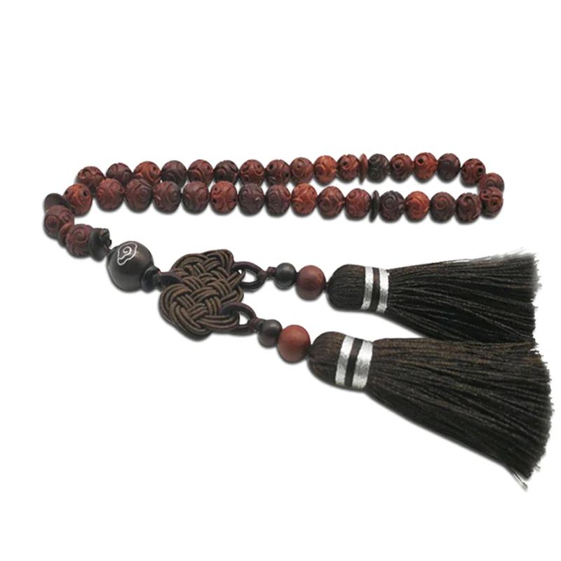 Мужские браслеты из сандалового дерева Tasbih 33 бусины натурального Замбийского