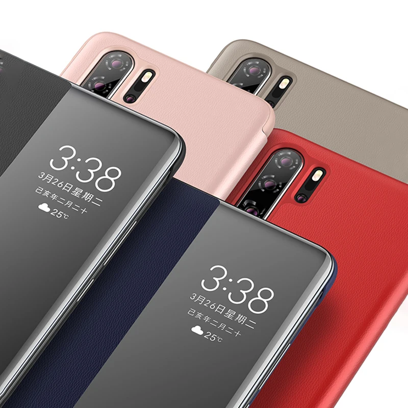 Для huawei P30 Pro Чехол CENMASO Smart View Wake Sleep Up флип-чехол кожаный защитный для huawei P30 P20 Pro флип-чехол
