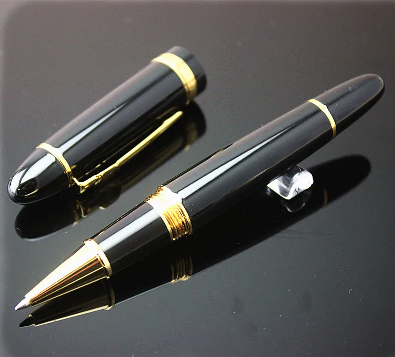 Роскошная качественная шариковая ручка jinhao 159 с черным и золотым зажимом для