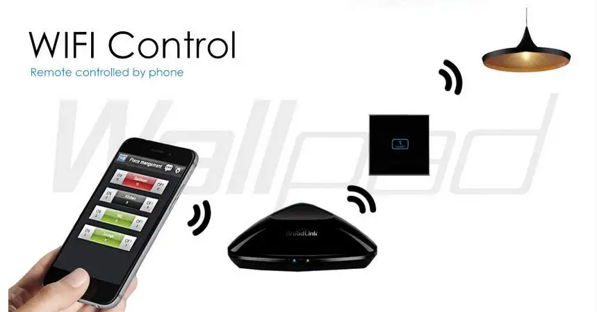 Сенсорный выключатель 2 шт. 4 Gang 2/3/4 way RF Android/IOS Wi Fi|4 gang|controller touchtouch control switch |