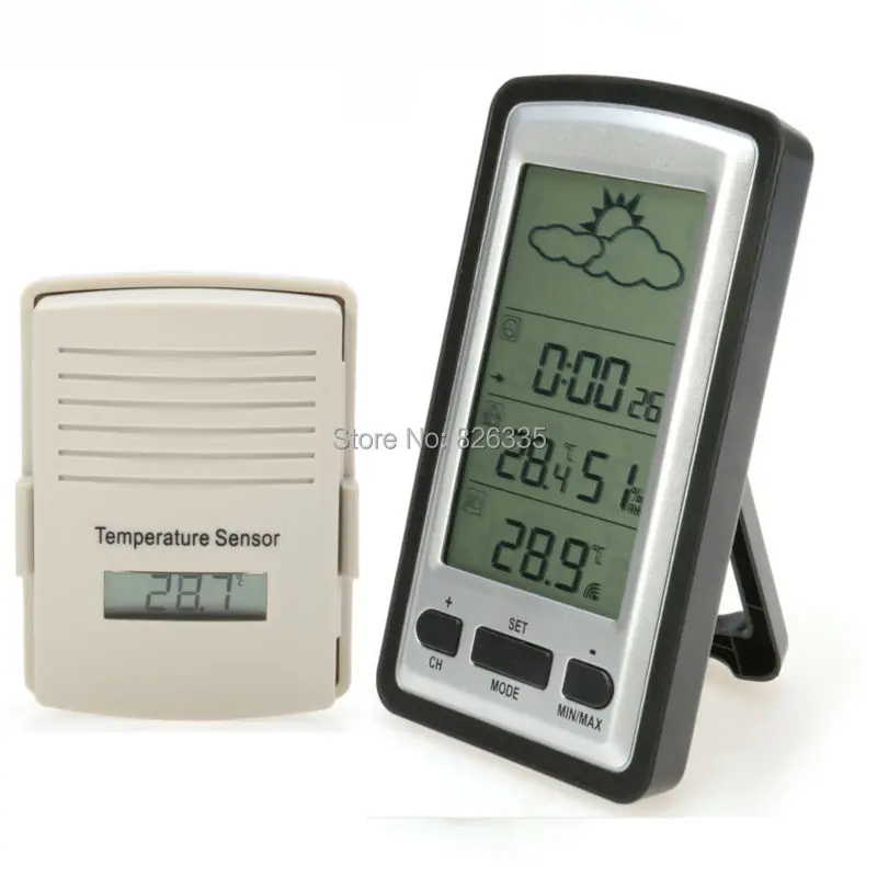 Цифровой Беспроводной indoor на открытом воздухе термометр гигрометр метр Прогноз
