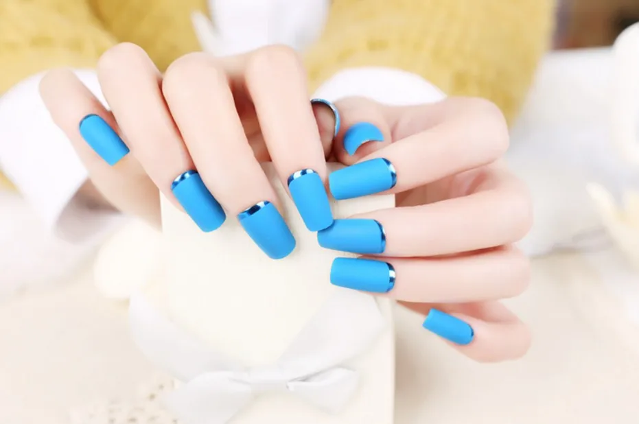 24 шт./компл. искусственные накладные ногти французский стиль поддельные арт