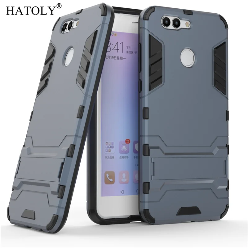HATOLY For Armor Case Huawei Nova 2 Plus Robot Silicon Rubber Hard Back Phone Cover 5.5&quot | Мобильные телефоны и