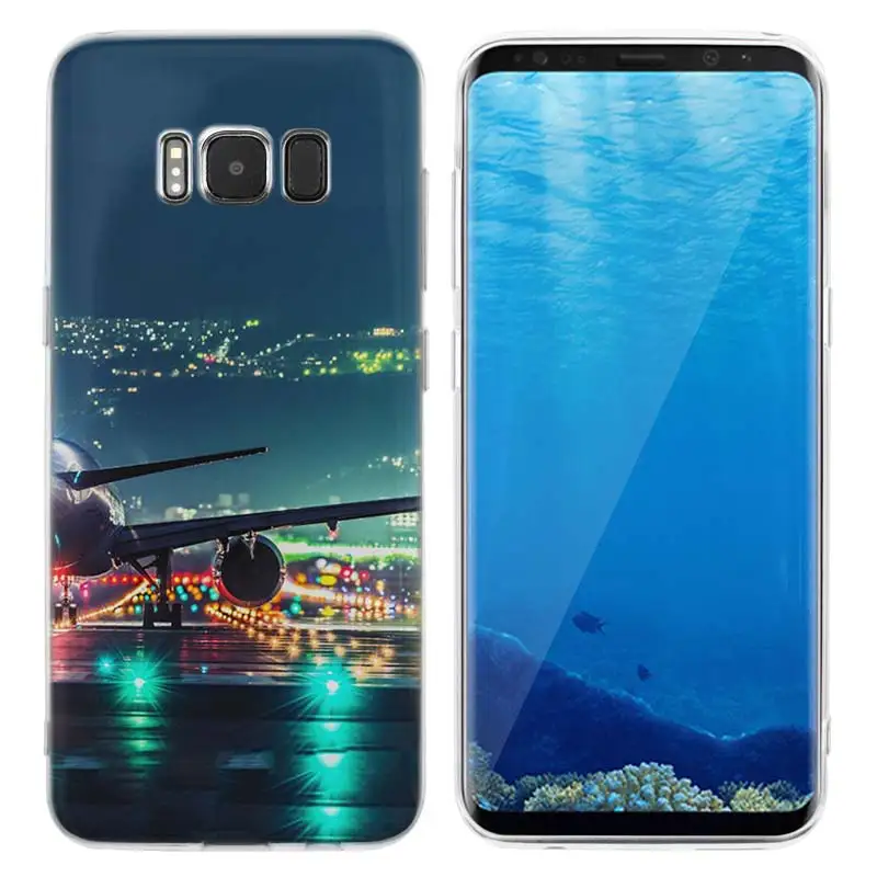 KMUYSL самолет аэроплан из ТПУ, прозрачный, мягкий чехол оболочка для samsung Galaxy S9 S8 Plus S7 S6 Edge - Цвет: 010