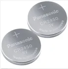 2 шт.лот, новый оригинальный литиевый кнопочный аккумулятор Panasonic CR2450 CR 2450 3 в, батарейки для часов, часов, слуховых аппаратов